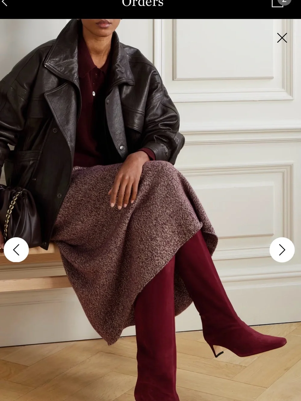 STAUD Over-the-Knee Suede Boots in Burgundy